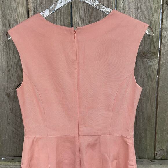 Anthropologie X Tracy Reese Dress Painterly Pleated Mini Fit & Flare Pink Size 2 - Picture 5 of 11